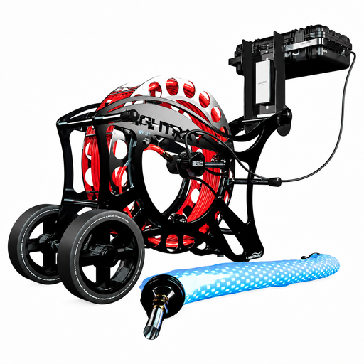LightRay LR3 150 ft UV CIPP repair system with PEX tubing, equipment reel, and repair packer.
